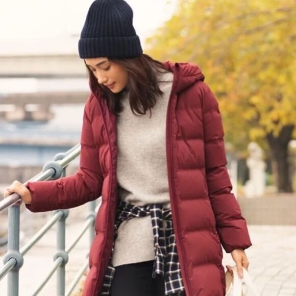 Uniqlo Ultra Light Down Rust Puffer Long Jacket - Picture 5 of 5